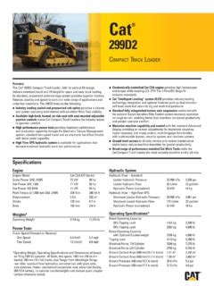 cat 299d2 spec sheet